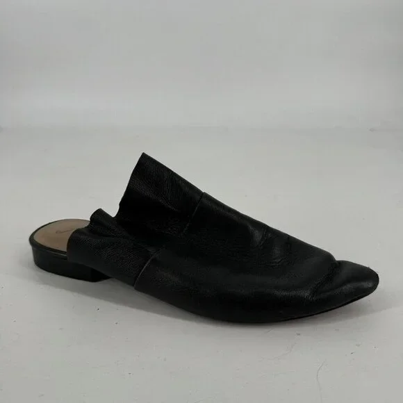 Free People shoes womens 8.5 black leather ruffle sienna minimalist office work - Picture 9 of 9